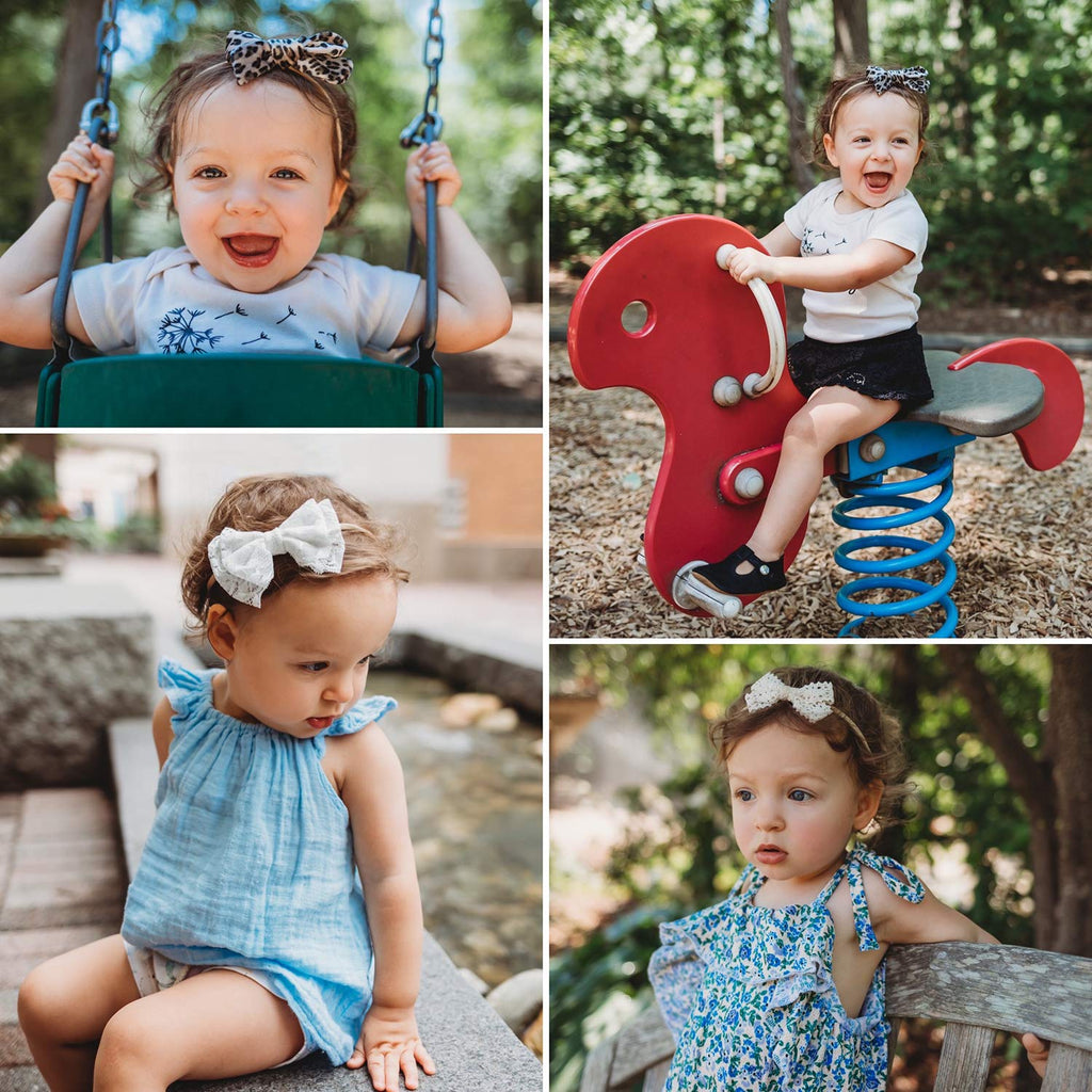 Baby Girl Headbands and Bows, Newborn Infant Toddler Nylon Hairbands Hair Accessories
