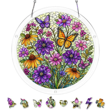 Acrylic Puzzle Suncatcher, Sun Catchers Puzzle for Window Hanging