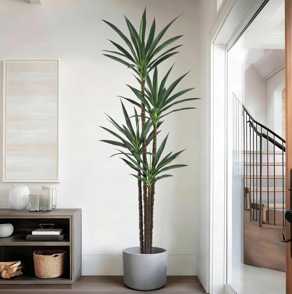 Artificial Agave Tree 7FT with 60 Leaves & 4 Trunks Yucca Plant