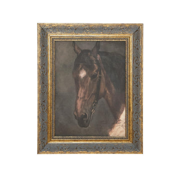 Lane Horse Wall Art - 8x10 Vintage Farmhouse Framed Canvas Decor