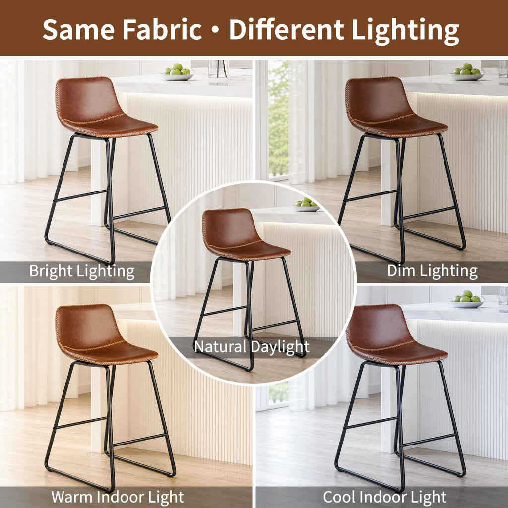 Bar Stools Bar Height Set of 4, Modern Counter Stool with Back Bar