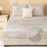 Litanika King Comforter Set with Sheets Beige