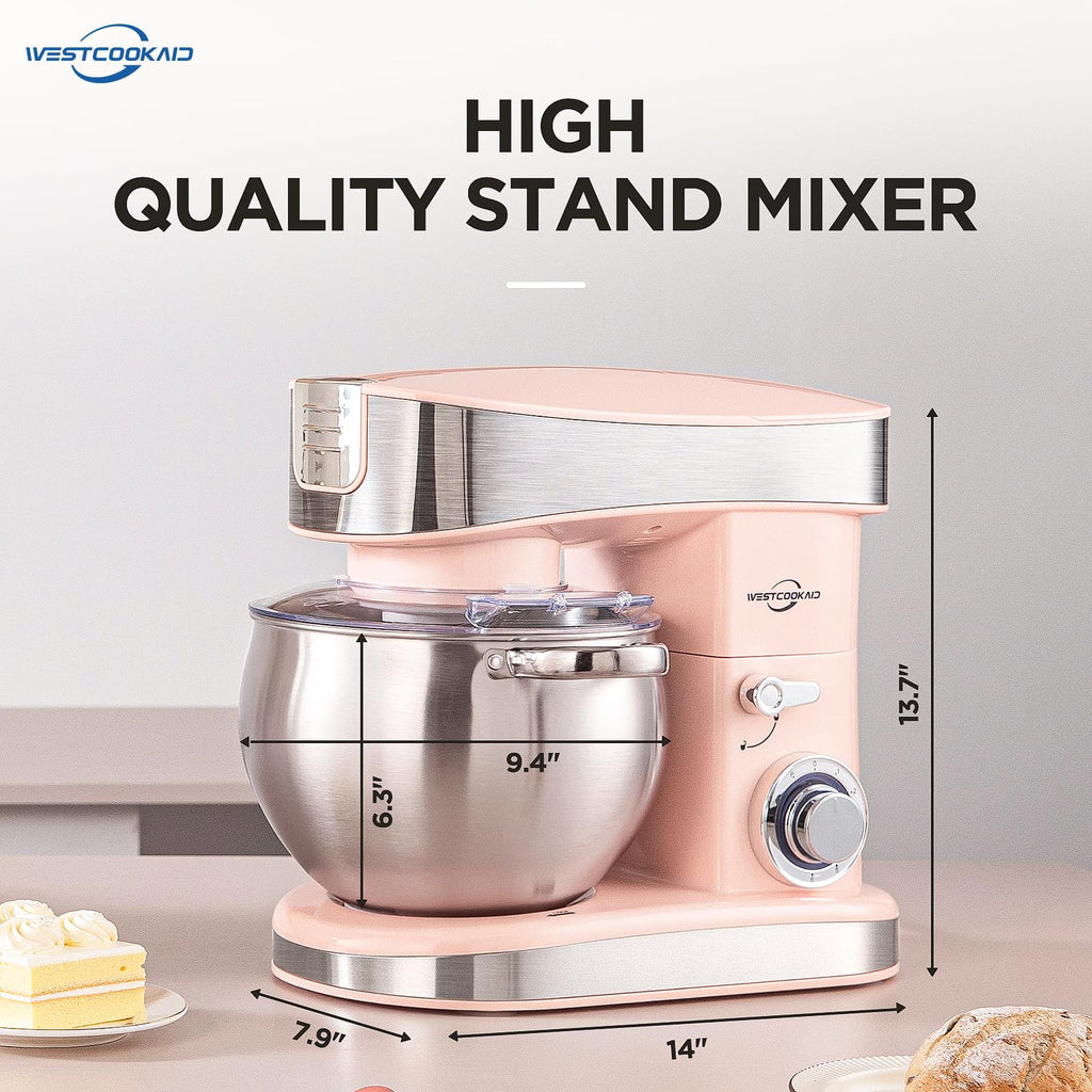 Stand Mixer 6-Speed Pulse Tilt-Head 6.3QT Pink