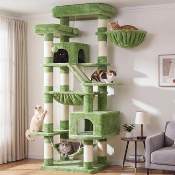 Cat Tree, 71-Inch-Tall Tower for Indoor Cats with 2 Perches