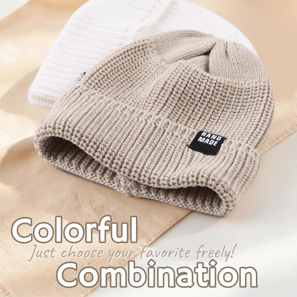 Simple Knitted Baby Beanie Hip-Hop Boy Winter Hat Kid Bonnet Girl