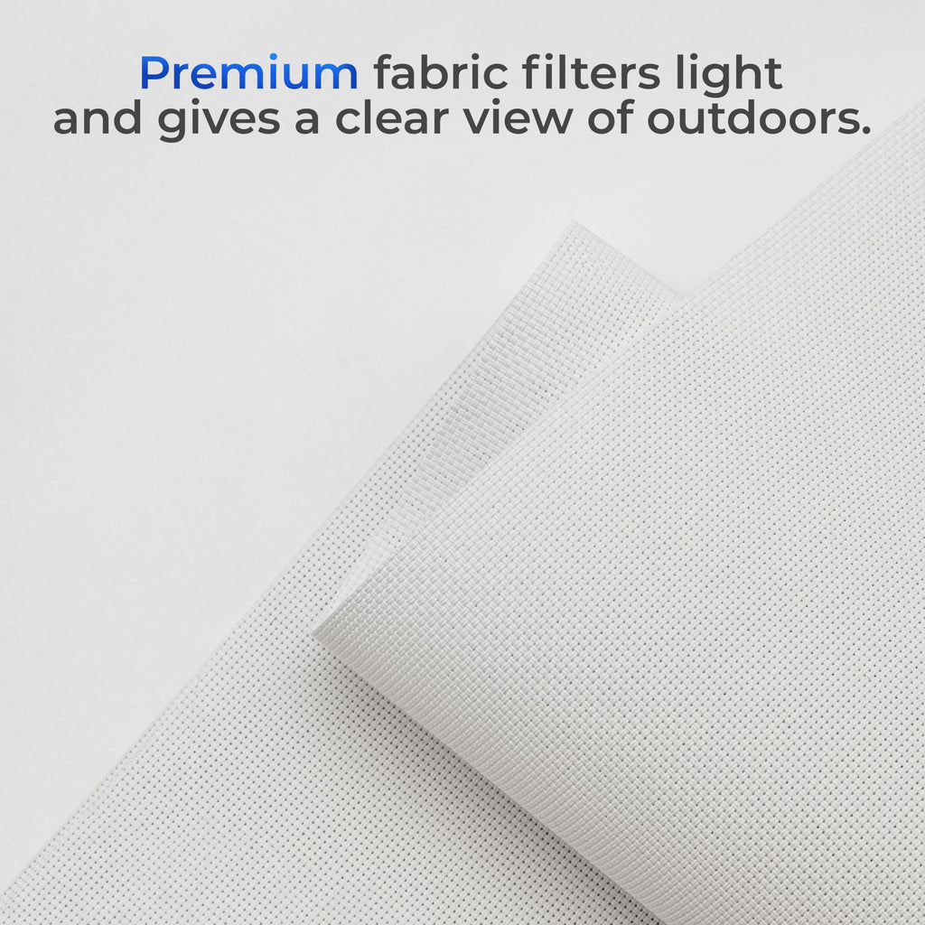 Light Filtering Solar Shades, 26" W x 72" L White