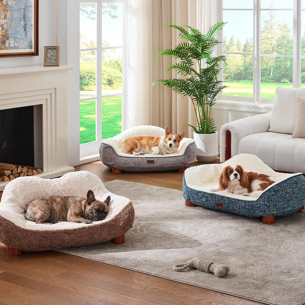 45D Orthopedic Memory Foam Dog Bed Sofa - One-Piece Molded Foam Pet Couch with Non-Slip Bottom, Suitable for Small