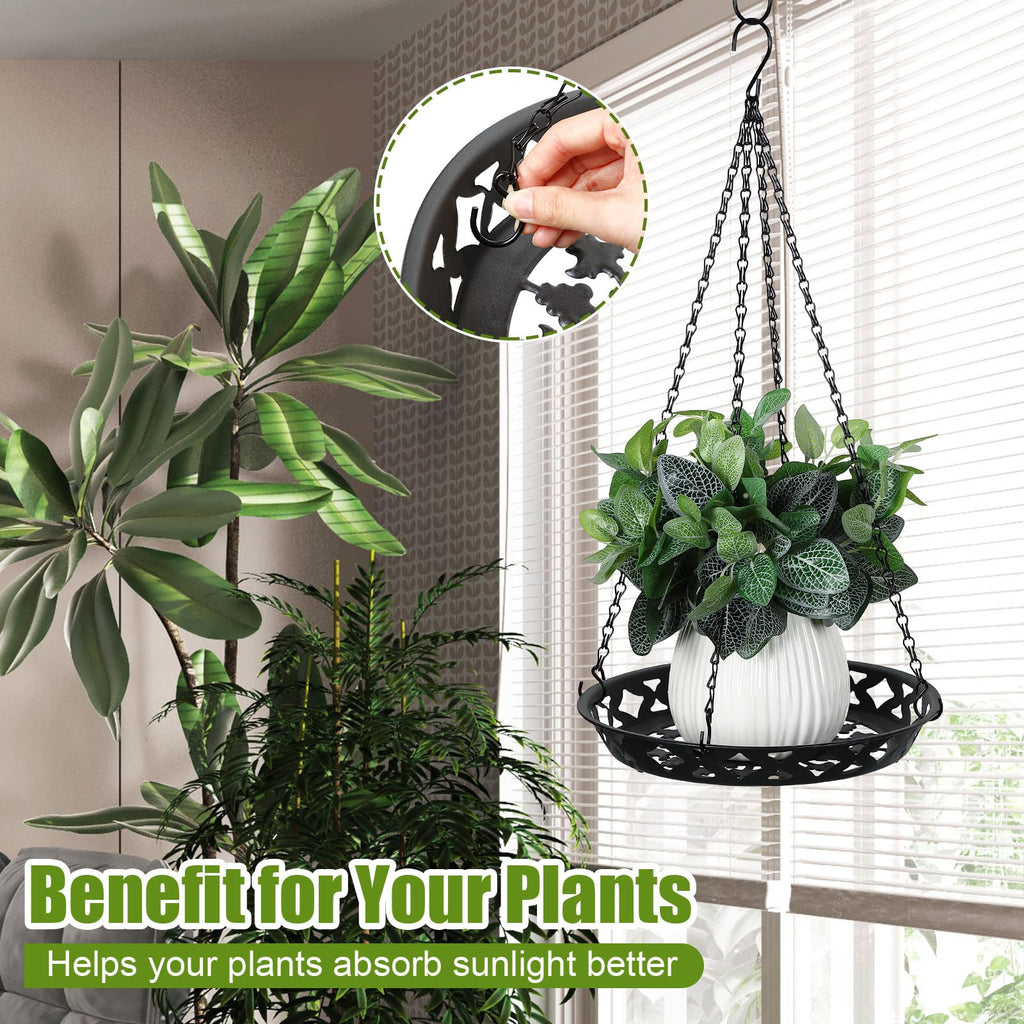 4 Pack Plant Hanger, 12" Metal Hanging Planter for Indoor Plants