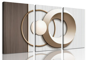 3 PCS Modern Abstract Geometric canvas Wall Art (12inx16in)