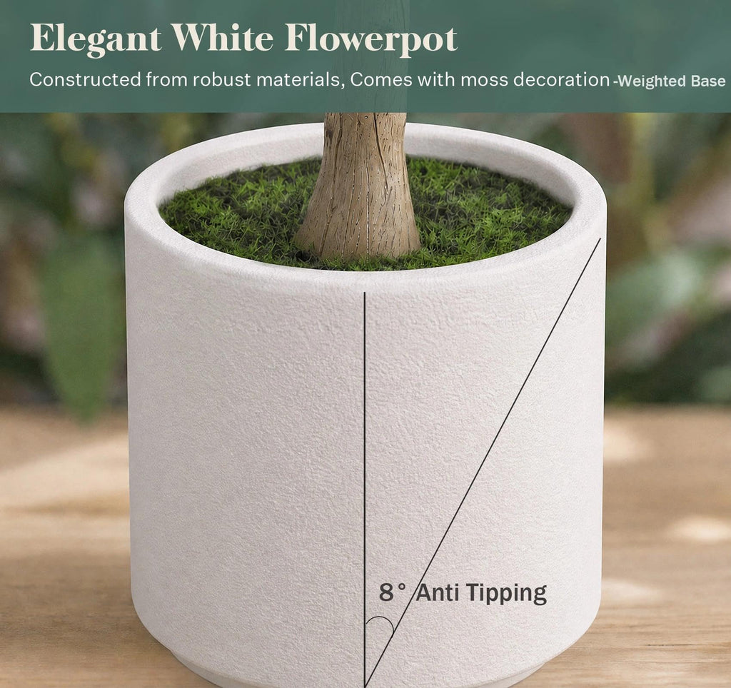 5FT Olive Trees Artificial Indoor, Faux Olive Tree with White Planter