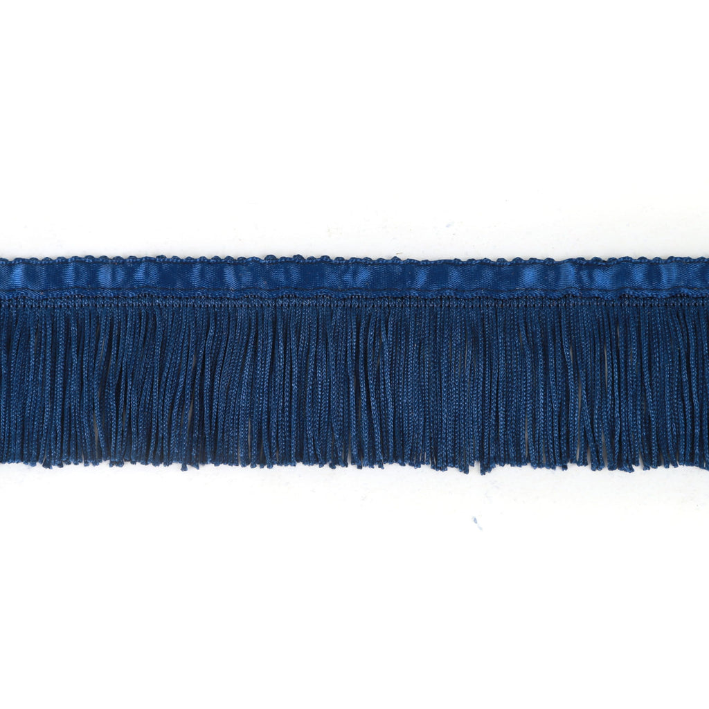 Fringe Trim 6.8 Yard x 2 Inches Fringes with Borders of Blue