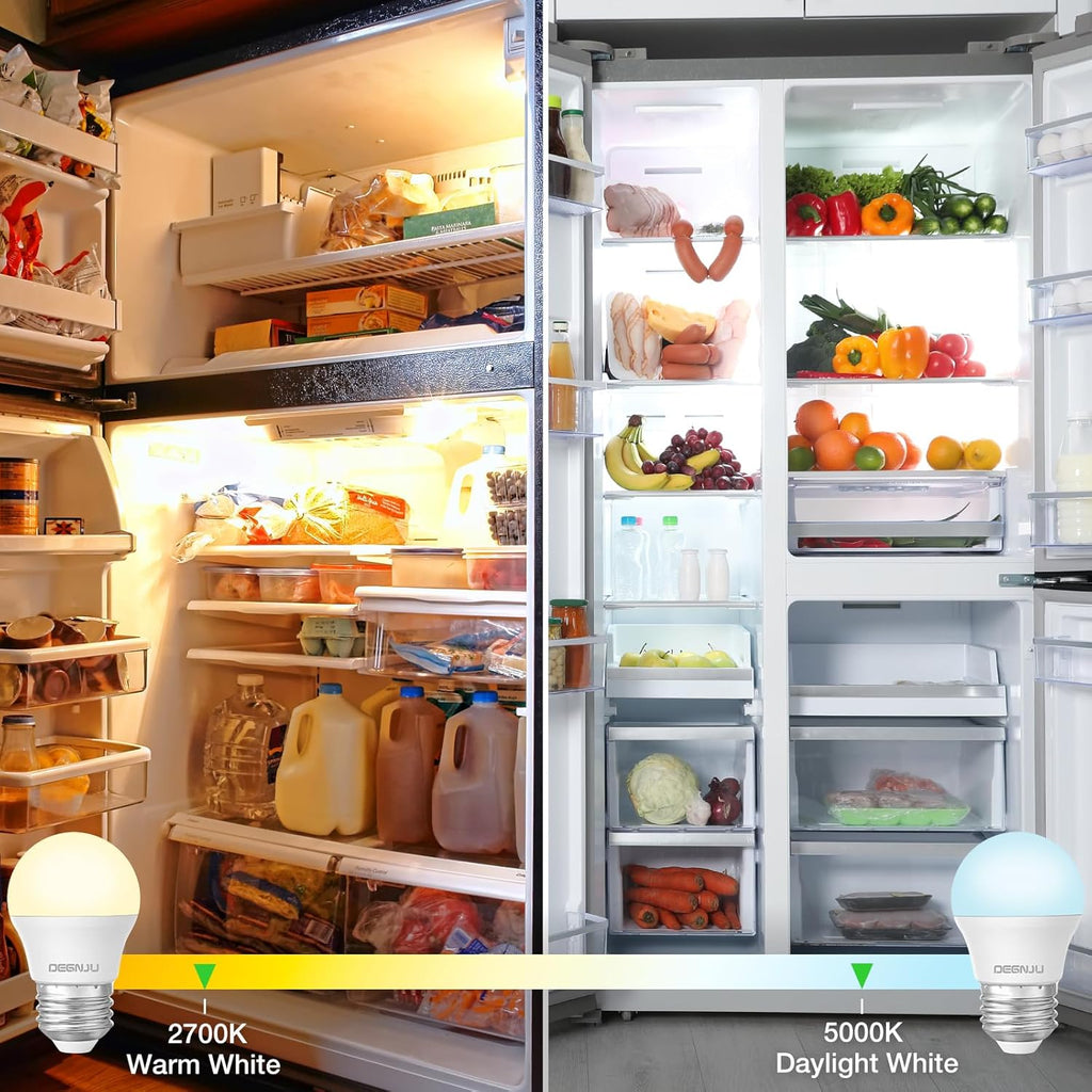 LED Refrigerator Light Bulb, 40 Watt Equivalent, 120V, Fridge Light Bulb 5000K Daylight White, A15 Appliance Bulb