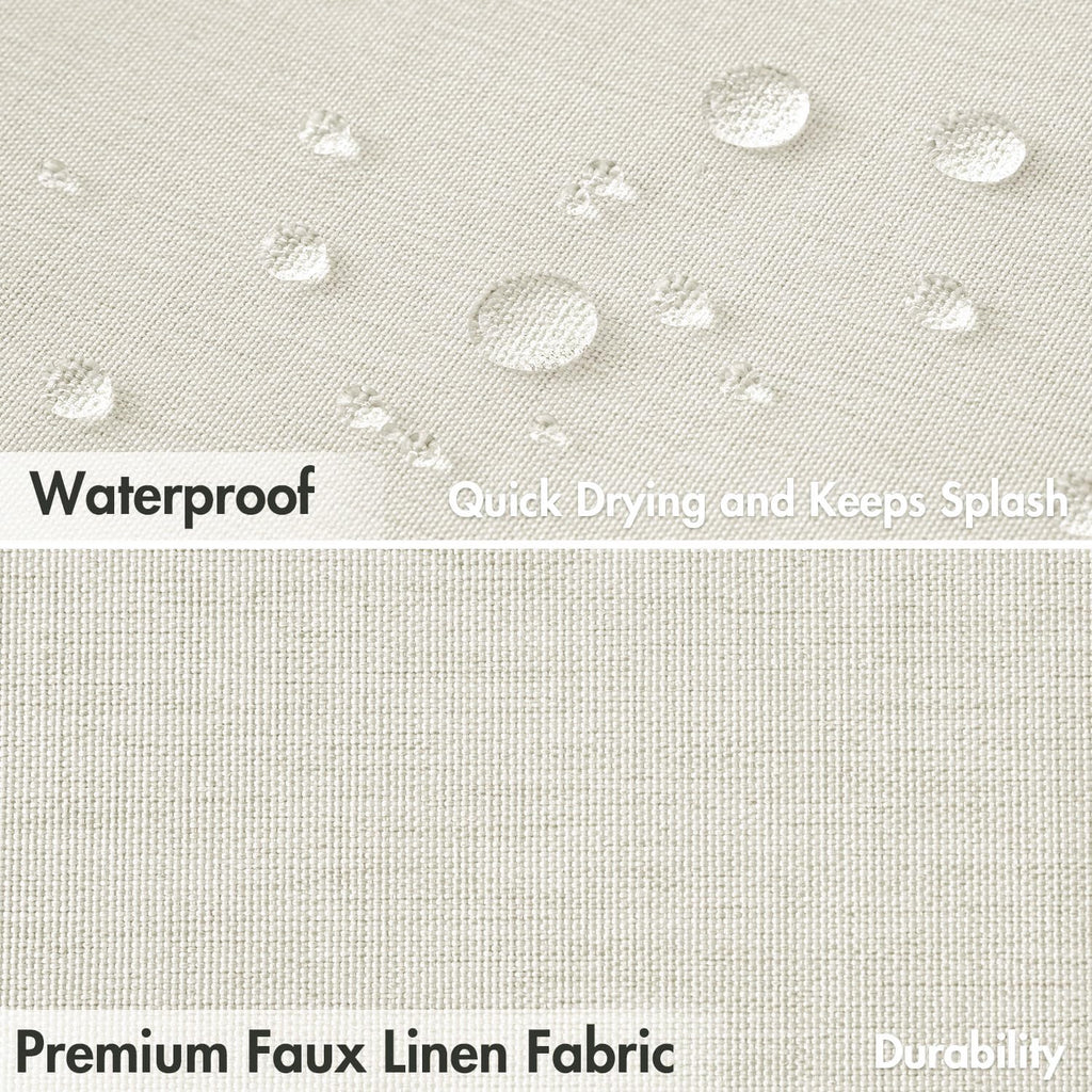 Birch Scalloped Linen 72x72 Inches