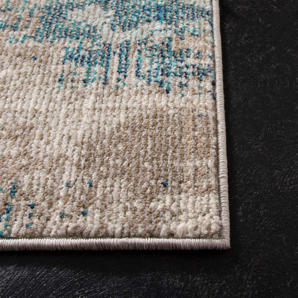 Madison X-Large Area Rug - 12' x 15', Blue & Grey, Modern Boho Abstract Design, Non-Shedding & Easy Care
