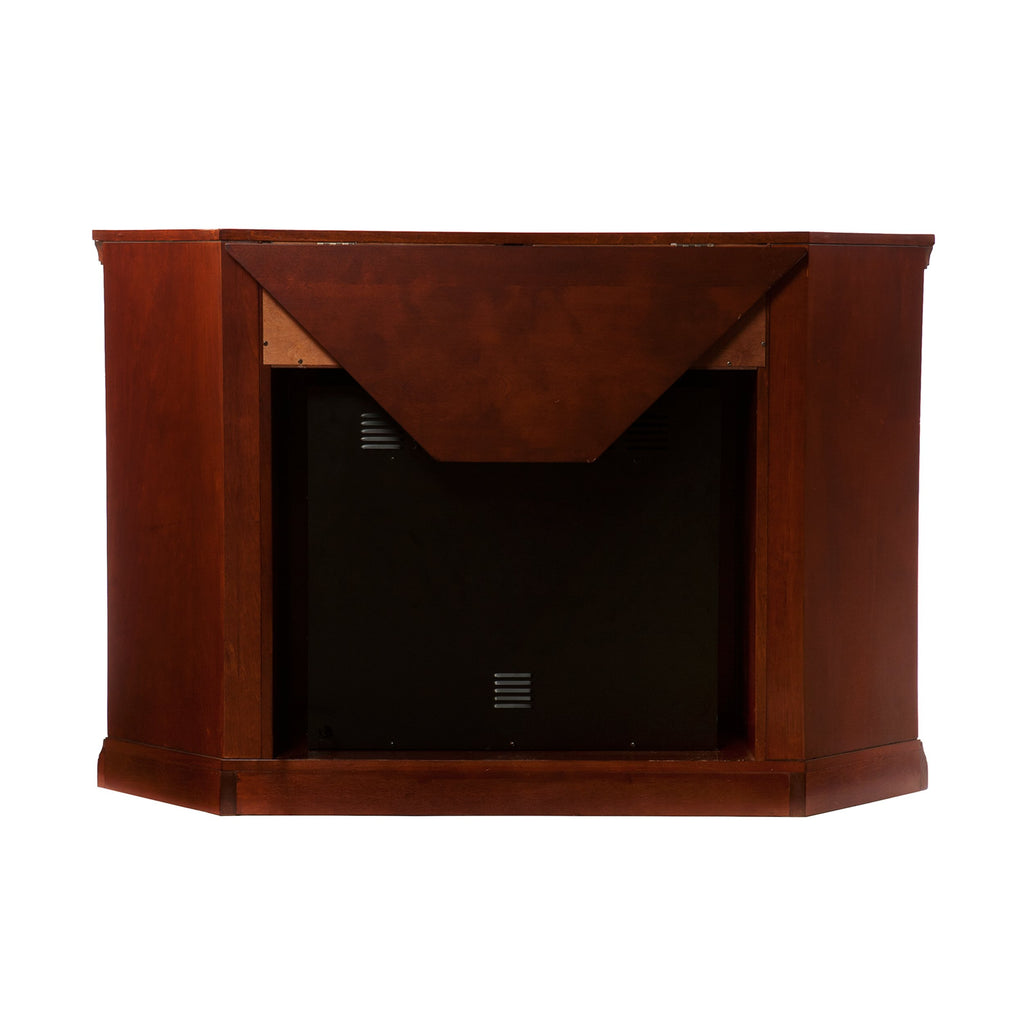 Claremont Convertible Corner Media Stand with Storage Electric Fireplace, Traditional Style Remote Controlled Flames