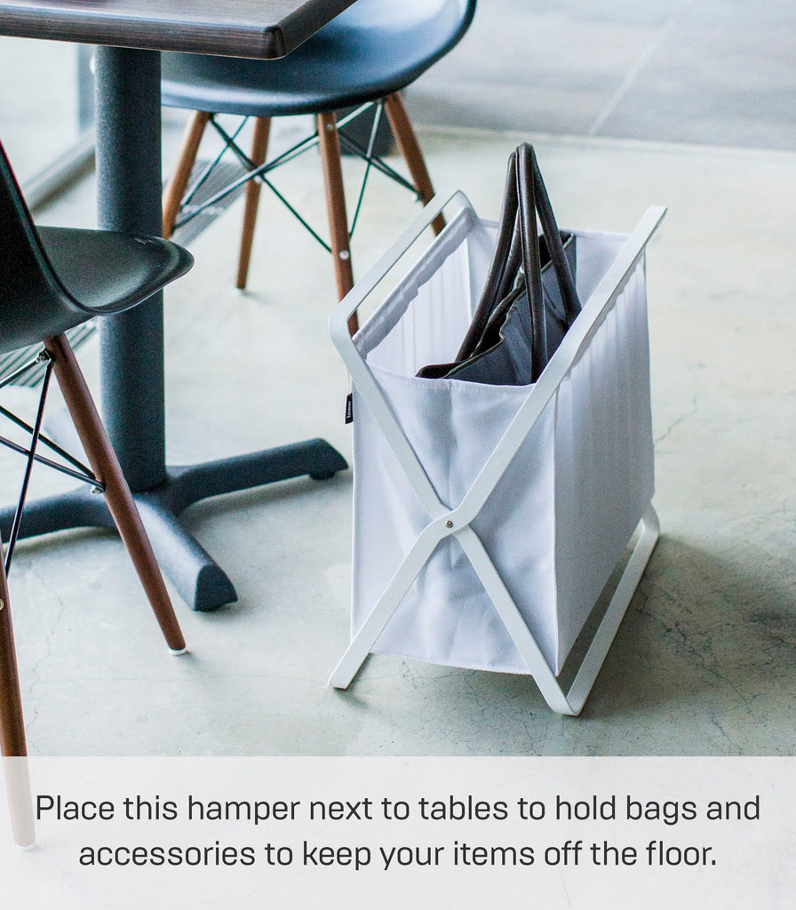 Tower Space Saving Storage Hamper - Floor, 16" - Steel - 8.5 Gallon, 32 Liters