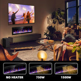 50 inches Electric Fireplace-Wall Fireplace for Living Room-Slim Fireplace Inserts/Wall Mounted with Remote
