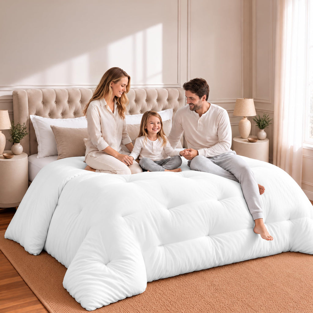 Full Size Duvet Insert, White, Comforter, 82 x 86 Inches
