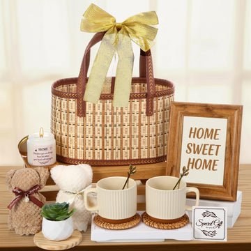House Warming Gifts New House Basket, Warmly