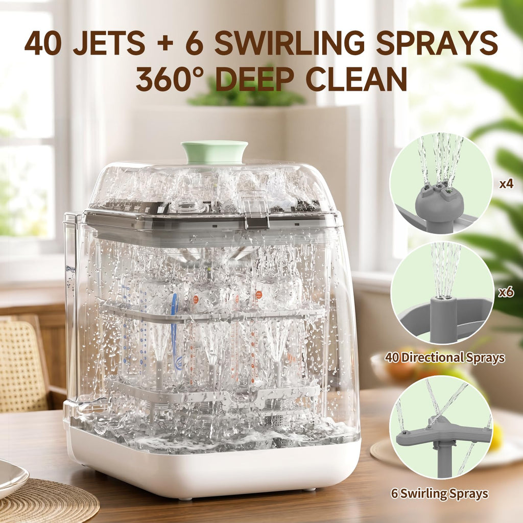 Baby Bottle Washer, All-in-One Washer, Sterilizer & Dryer for Baby Bottles