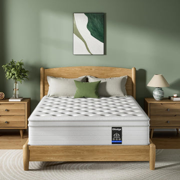Full Mattress 12 Inch, Hybrid Spring Mattress, Medium Firm | Cool Sleep & Pressure Relief, Fiberglass-Free