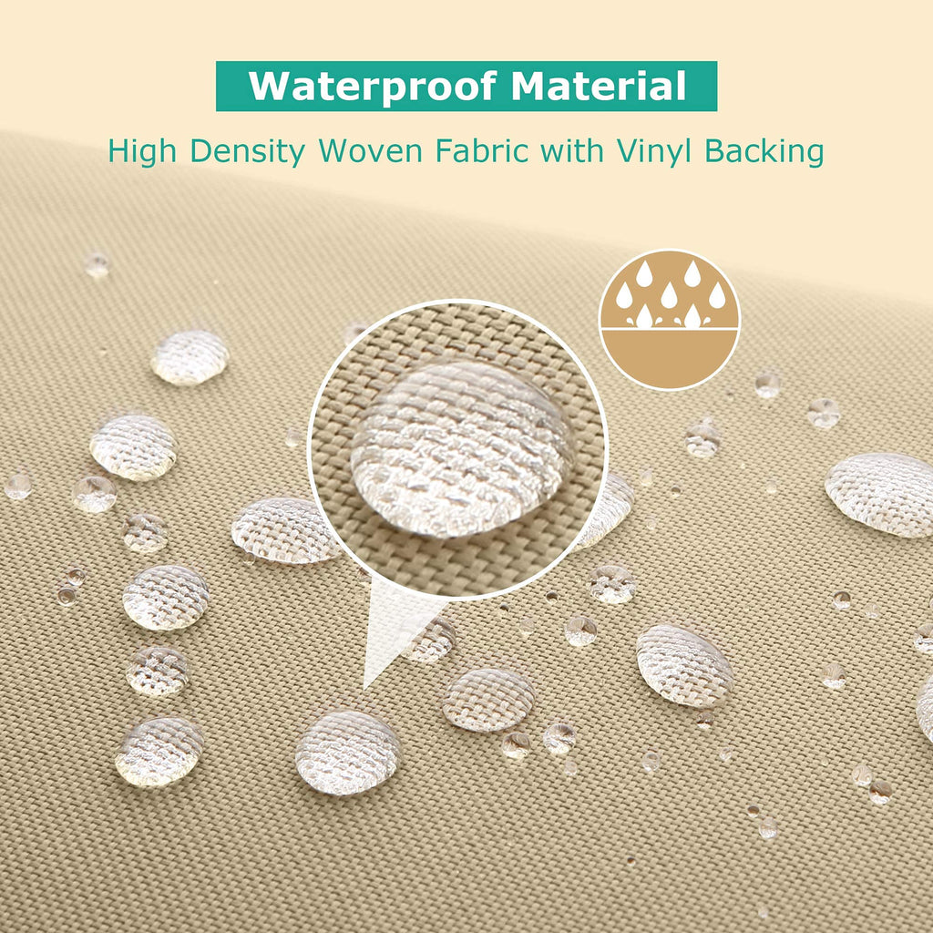 Heavy Duty Waterproof Outdoor Ottoman Cover, 40" L X 30" W X 18" H