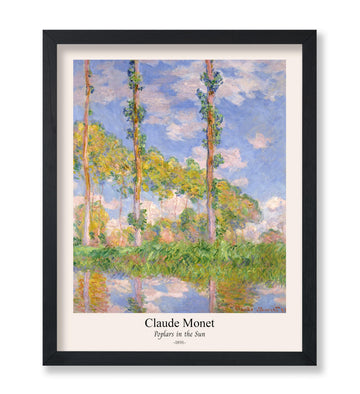 Master Vintage Claude Monet Poster - Retro Poplars in the Sun Print - Impressionism Art - Fine Artwork - Floral