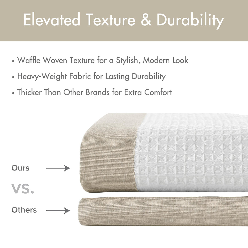 Spa Waffle Stall Shower Curtain, 54 x 78, Taupe