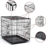 Dog Crates for Small Medium Size Dogs Indoor Double Door Dog Kennels & Houses for Puppy and Cats