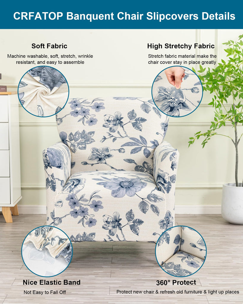 Stretch Accent Chair Covers Office, with Arms, B23