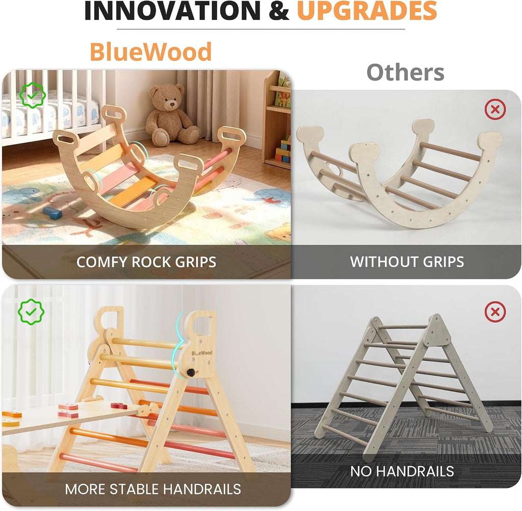Triangle Set, Toddler Climbing Toys Indoor 7in1 Foldable