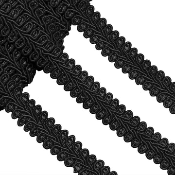 Gimp Braid Trim 1/2 Inch 20 Yard Gimp Braid Trim Decorative, Black