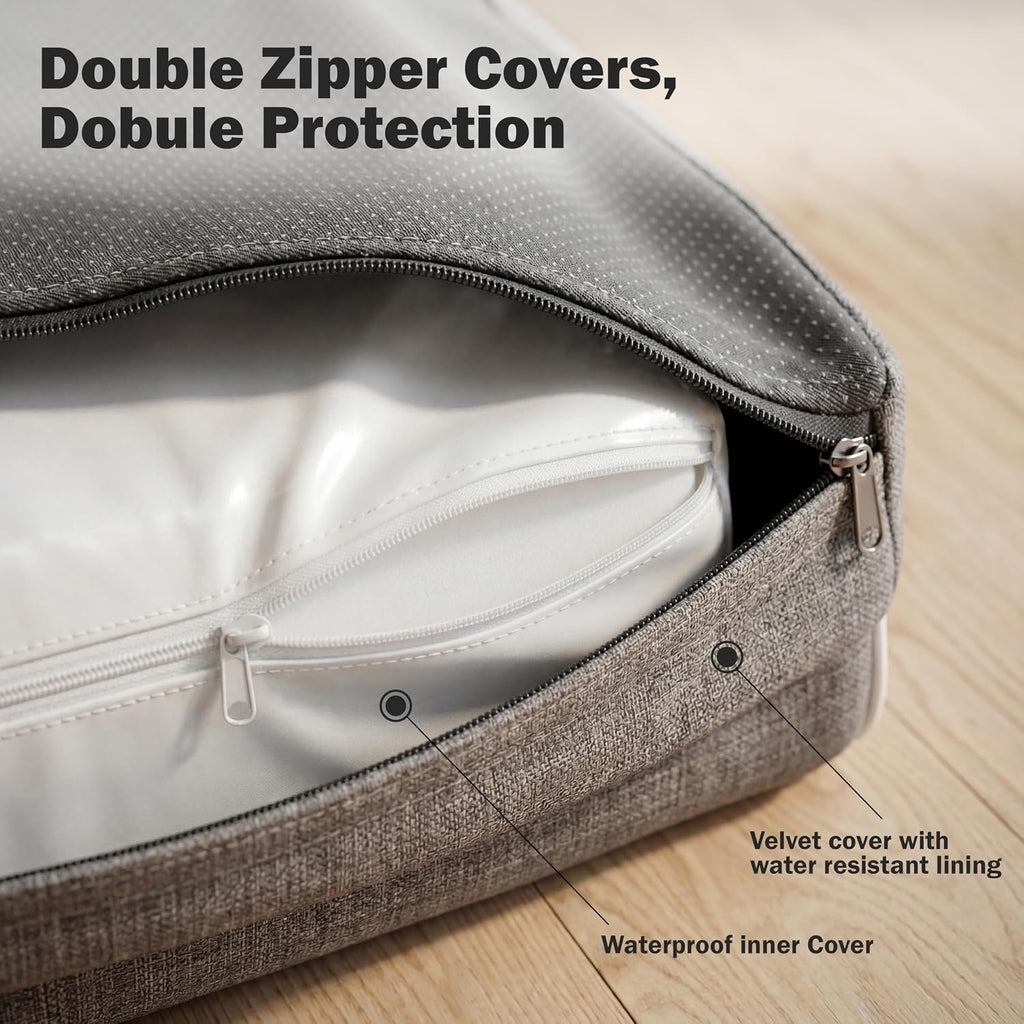 Orthopedic Dog Bed for Small, Medium & Large Dogs, Memory Foam Pet Bed with 3 Waterproof Covers, Washable Removable