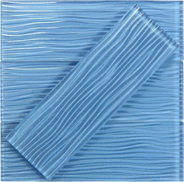 Oasis Tile Pacific Ocean Blue Wave | 4x12 Glossy Glass Subway Tile
