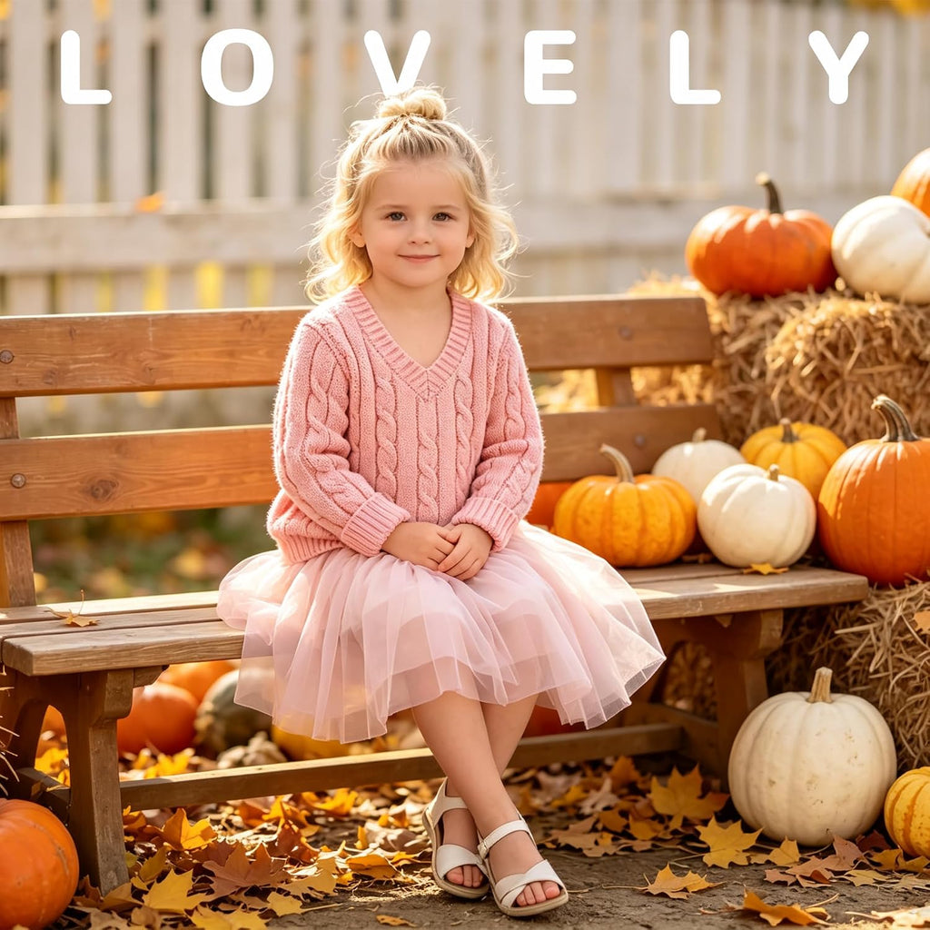 Toddler Girl Boy Sweater Baby Knit Sweaters V-neck Fall Winter Clothes