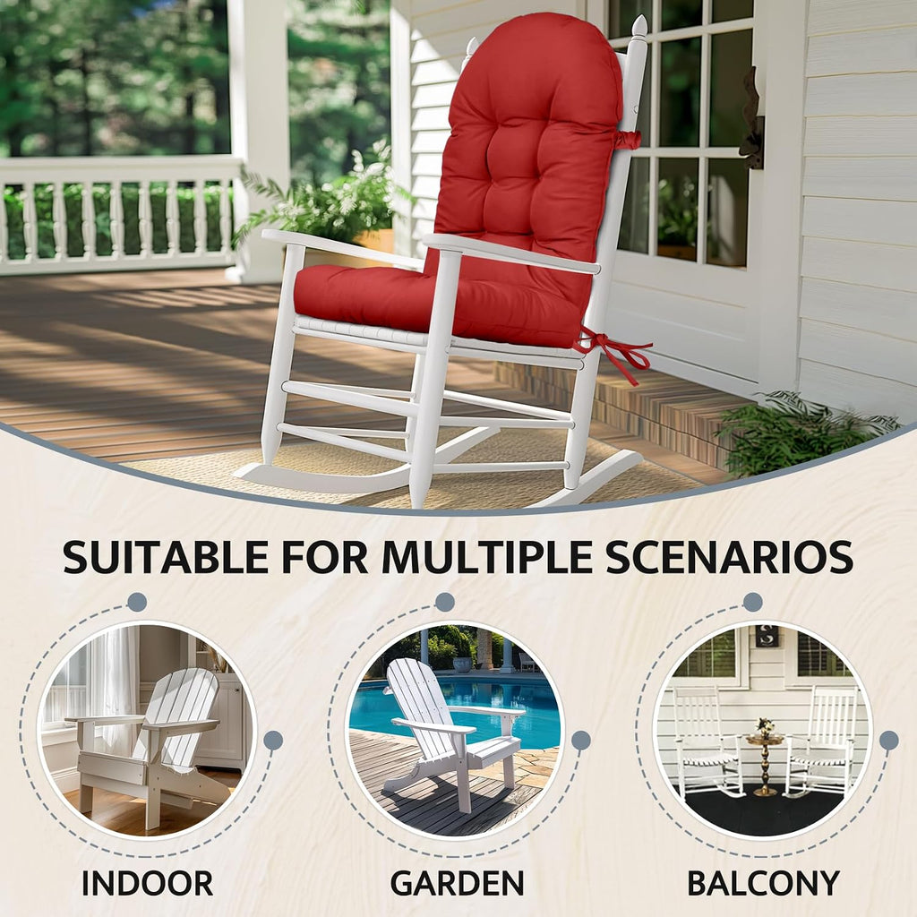 Adirondack Chair Cushion Waterproof 44x19x4in Rocking Chair Pads | Water-Resistant and UV-resistant,High-resilience
