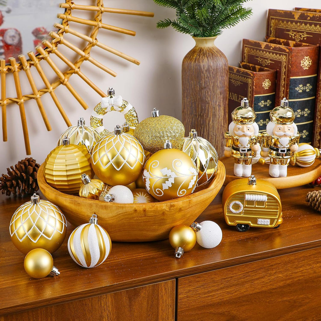 135Pcs Christmas Tree Ornaments Set, Christmas Tree Decorations