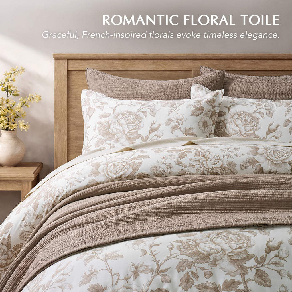 100% Cotton Sateen Duvet Cover Set, Urban Taupe