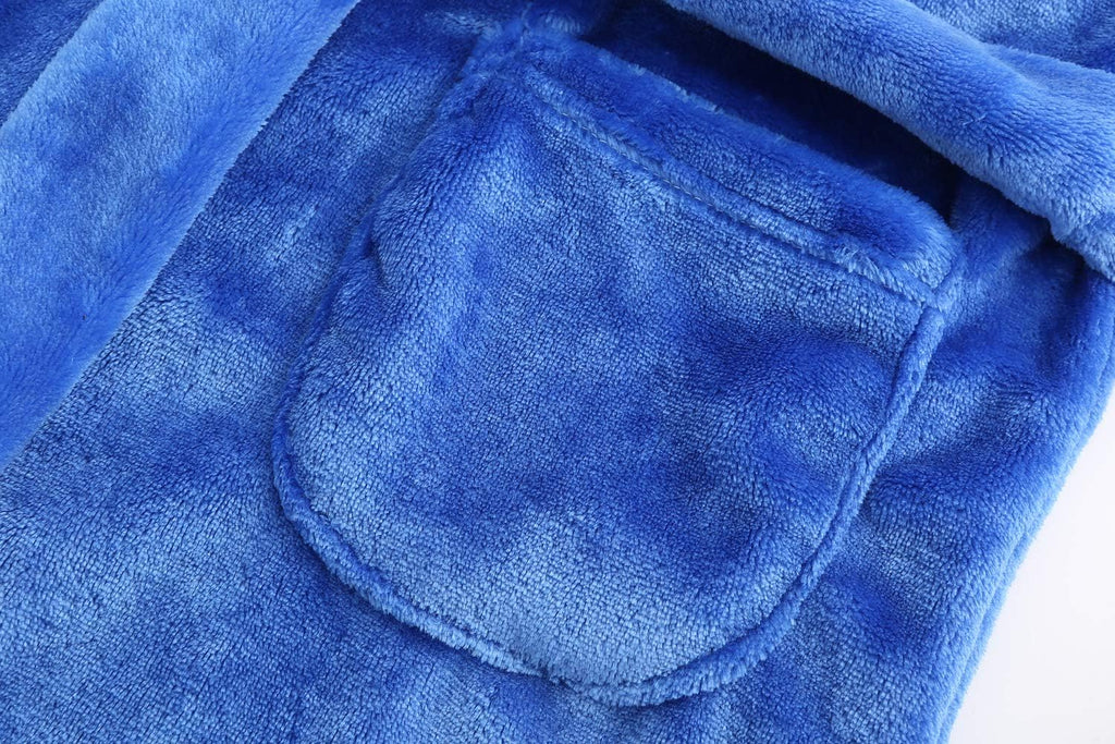 Boys' Hooded Bathrobe Kids Plush Fuzzy Fleece Robe Teen boy Soft Spa Robe Girls Sleepwear pajamas Toddler Nightgown