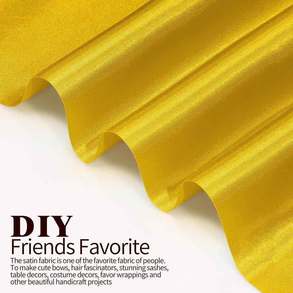 Gold Satin Fabric, 55" Wide, 2 Yards