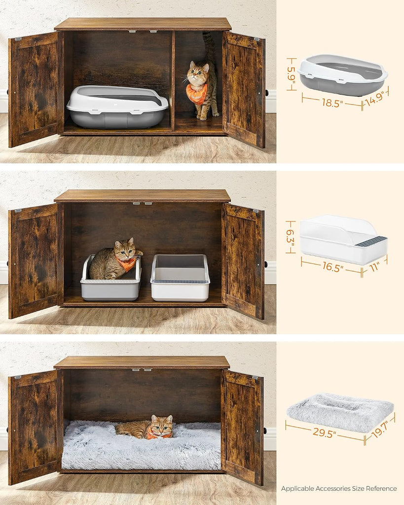Cat Litter Box Enclosure, End Table, 31.5 x 20.9 x 19.7 Inches