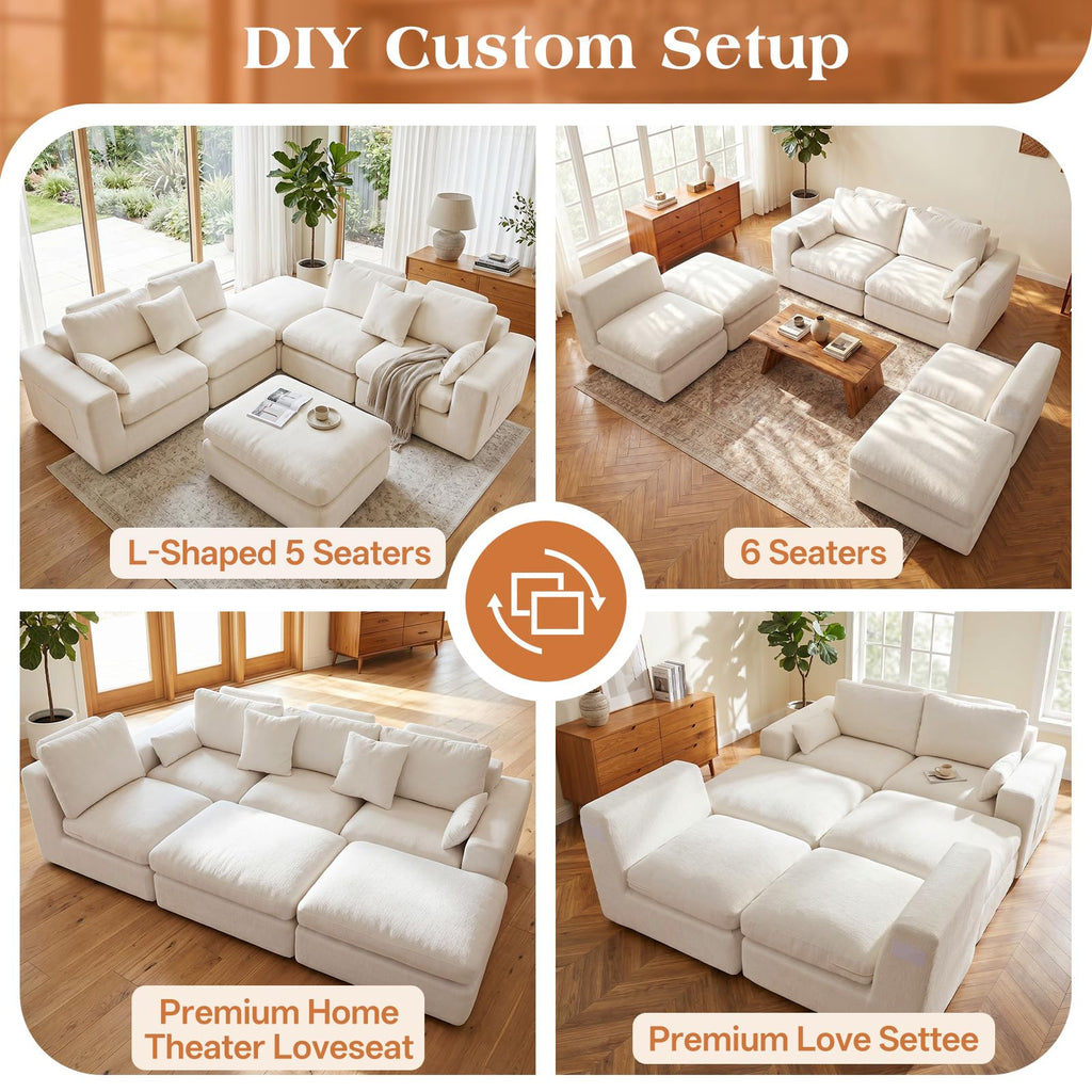 Ottoman Module for Cloud Modular Sectional Sofa