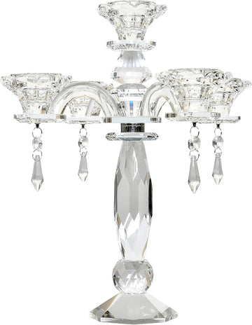 5-Arm Crystal Candelabra