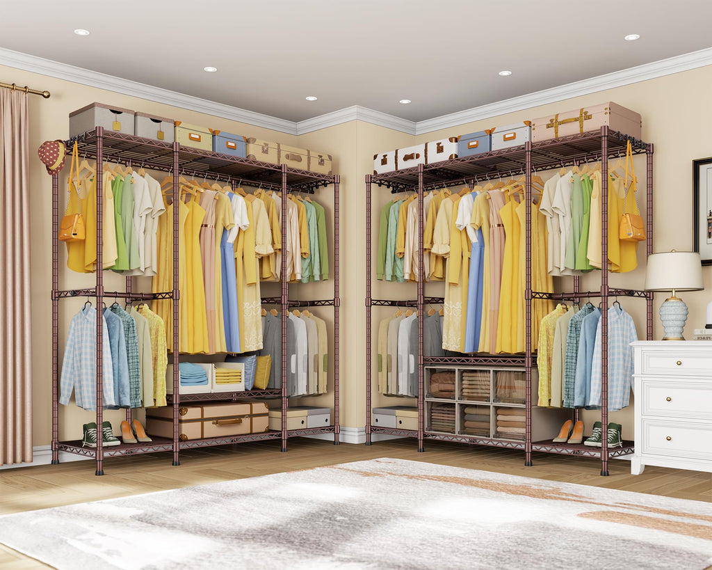 E3 Heavy Duty Garment Rack 4-Tier Freestanding Closet Organizer System