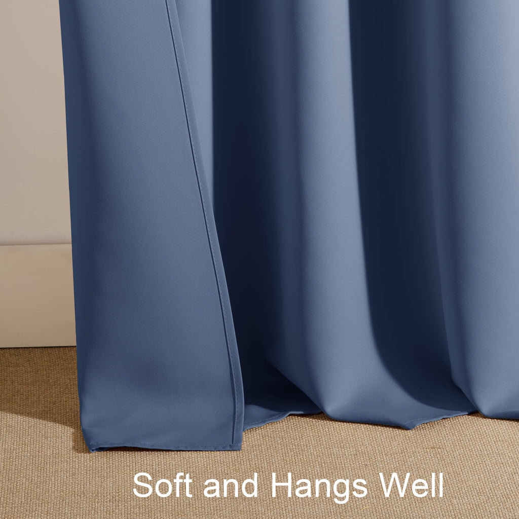 Blackout Curtain Panels 84 inches Length - Thermal Insulated Privacy Room Divider Drapes for Doorway Closet Storage
