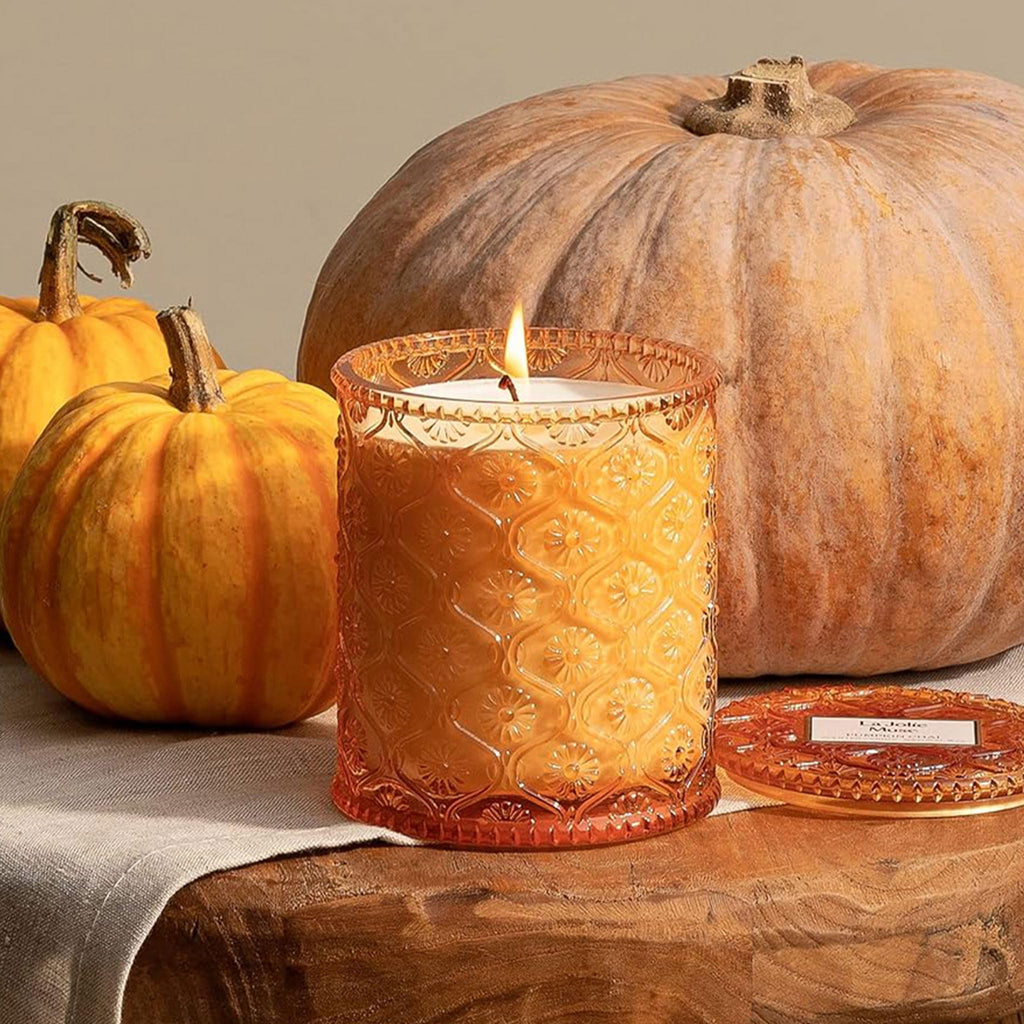 Pumpkin Chai Scented Candles, Natural Soy Wax 40Hrs