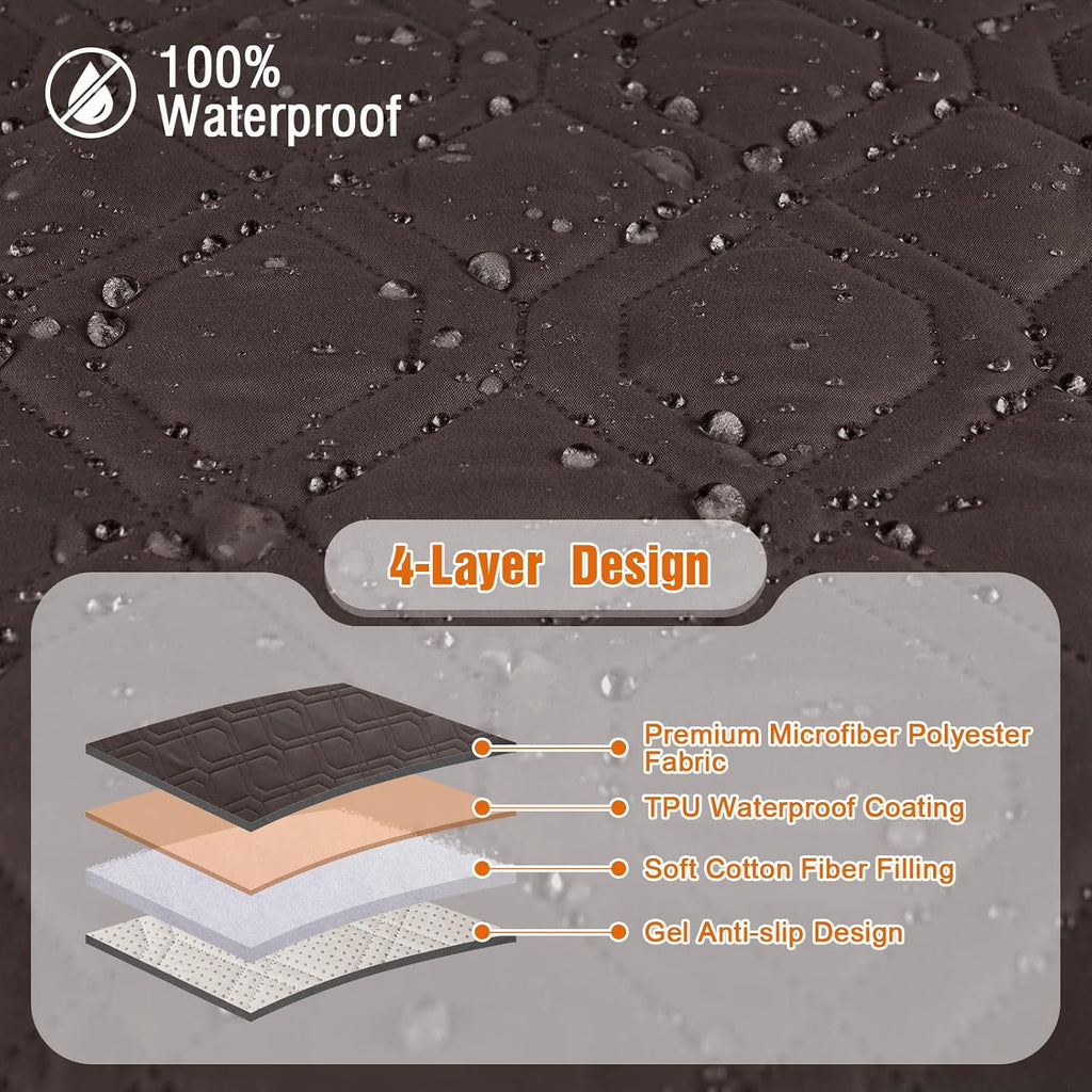 Waterproof Chair Seat Cover for Pets, Chocolate, 22"