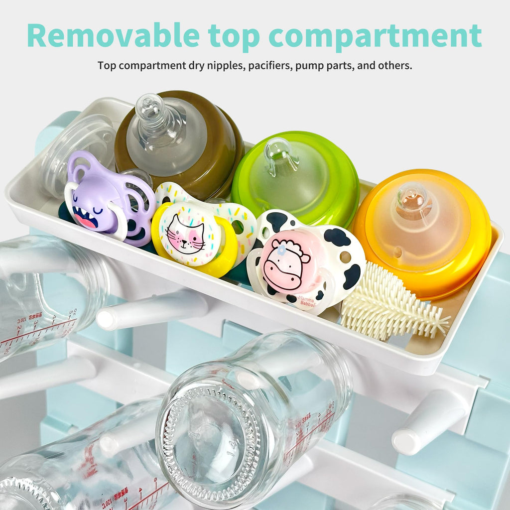 Baby Bottle Drying Rack, Vertical Standing Bottle Dryer Rack Holder-Space Saving Baby Bottle Drying Rack for