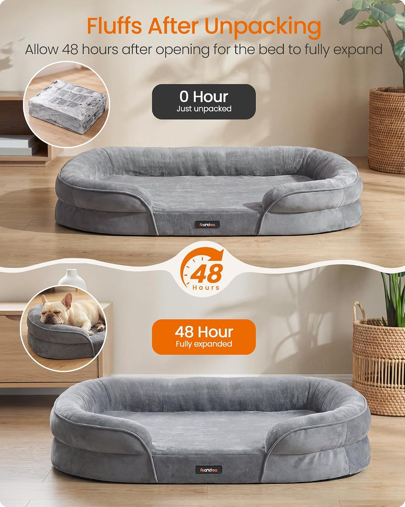 Orthopedic Dog Bed, 35" Dog Couch with Removable Washable Cover