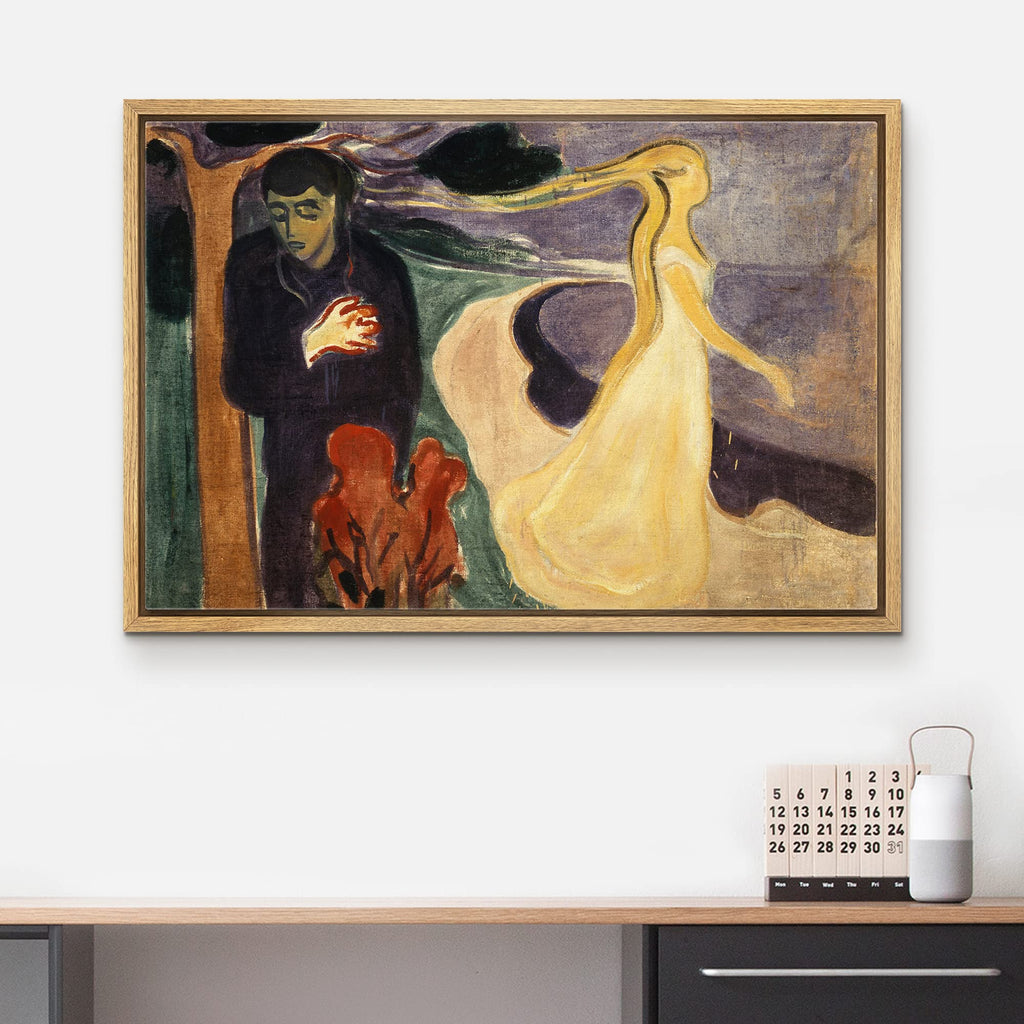 Framed Canvas Print Wall Art Separation, 1896 by Edvard Munch People Historic Illustrations Fine Art Traditional